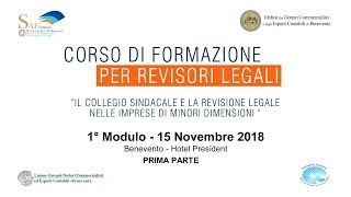 1° Modulo  prima parte  Corso di Formazione per Revisori Legali [upl. by Aidualc]