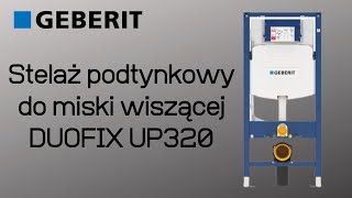 Stelaż podtynkowy do miski wiszącej GEBERIT Duofix UP320 MONTAŻ [upl. by Etaner]