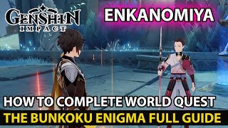 Genshin Impact  How To Complete The Bunkoku Enigma World Quest In Enkanomiya Full Guide [upl. by Llennoj]