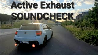 BMW F20 Downpipe  custom Active Exhaust sound n13 116i [upl. by Anilos]