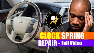 How To Replace A Clock Spring StepByStep Instructions Airbag Steering Wheel  Full Video [upl. by Yesteb]