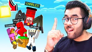 Choo Choo Charles in ONE BLOCK  Minecraft Part 3 FUNNY 😂  Hitesh KS [upl. by Airdnassac]