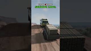 Jump Brake test with 1400kg trailer beamngdrive beamng gaming [upl. by Anitnauq610]