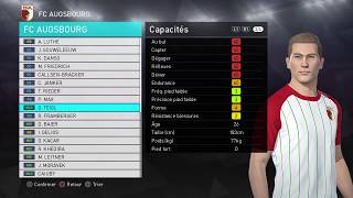 PES 2018 FC AUGSBURG created players stats [upl. by Ladnor477]