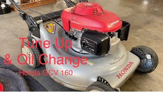 Scotts Garage  TuneUp and Oil Change  Honda GCV 160 Lawnmower [upl. by Eisinger]