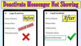 Fix Deactivate Option Not Showing on Messenger  Why is there no option to deactivate Messenger 2023 [upl. by Bette]