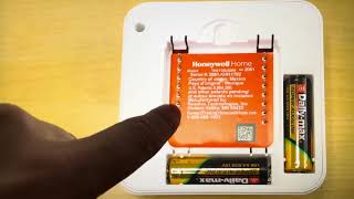 Change Batteries Honeywell Home Thermostat [upl. by Ajroj]