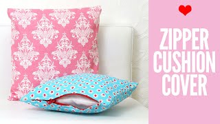 Zippered Cushion Covers for Beginners  Easy Tutorial [upl. by Rivi860]