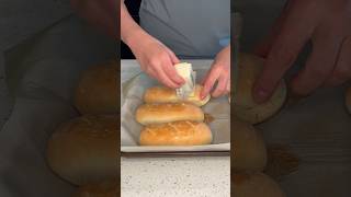 Easy Hoagie Sandwich Rolls breadrecipe shorts rolls [upl. by Samara574]