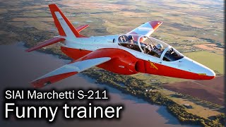 SIAIMarchetti S211  Italian flying trainer [upl. by Ahsian]