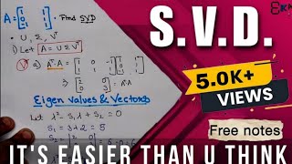 Singular Value Decomposition Numerical  SVD Numerical  Digital Image Processing  Lecture 15 [upl. by Jobie112]