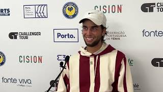 Adrian Andreev Porto Challenger Press Conference after winning final vs Carlos Taberner [upl. by Okubo187]