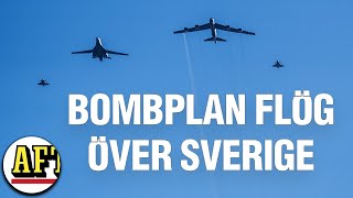 Amerikanska bombplan eskorteras över Stockholm [upl. by Adriene]