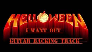 HELLOWEEN  I WANT OUT GUITAR BACKING TRACK  All Harmonies Vocals [upl. by Lahcsap]