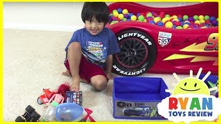 SURPRISE TOYS Giant Ball Pit Challenge with Ryan ToysReview [upl. by Kinch211]