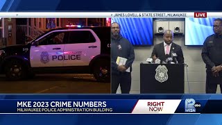 Milwaukee crime rates decrease in 2023 according to police chief and mayor [upl. by Aekim230]