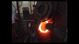 D51 350 Hydraulic Ring Rolling Machine Working with Forging Hammer Power Press [upl. by Center]