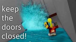 Sinking Ship BUT WITH REALISTIC WATER PHYSICS dont open the doors  Roblox [upl. by Aihseit169]