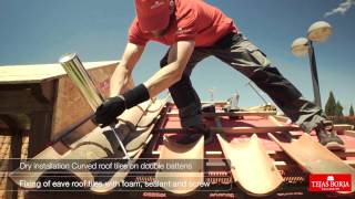 How to fit Clay roofing tiles using dry installation system  Tejas Borja [upl. by Eiral]