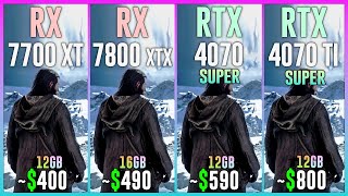 RX 7700 XT vs RX 7800 XT vs RTX 4070 SUPER vs RTX 4070 TI SUPER  Test in 20 Games [upl. by Wack]