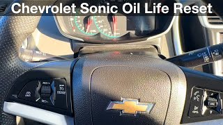 Easy Steps 20122020 Chevy Sonic Oil Life Reset [upl. by Haet]