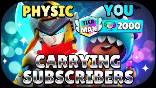 CARRYING SUBSCRIBERS TO TIER MAX IN BRAWL STARS ❤️🔥 [upl. by Danae]