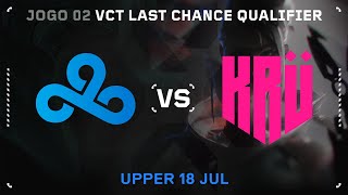 Cloud9 x KRÜ Esports Mapa 2 Pearl  VALORANT Last Chance Qualifier Americas [upl. by Acisej]