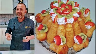 BABÀ TORTA SPETTACOLARE CON PANNA E FRUTTACORSO DI PASTICCERIA IN CASA [upl. by Pazice]