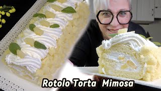 ROTOLO TORTA MIMOSA 💐8 Marzo Festa delle Donne‼️Ricetta Facile e Veloce [upl. by Maxama]