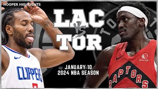 LA Clippers vs Toronto Raptors Full Game Highlights  Jan 10  2024 NBA Season [upl. by Cotter631]