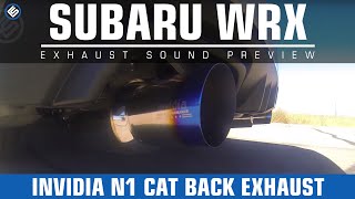 Invidia N1 2015 Subaru WRX Cat Back Exhaust [upl. by Pachton]