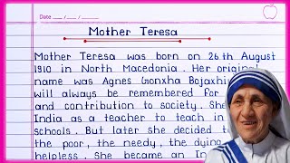 Essay on Mother Teresa in English  Mother Teresa essay writing  Mother Teresa biography [upl. by Zinn433]