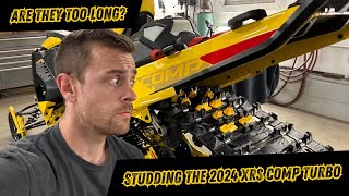 Studding the 2024 Skidoo XRS Comp Turbo Are they too long The 9T drivers are real [upl. by Milburt]