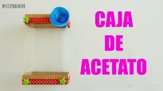 Como hacer una caja de acetato FACIL  Detalle para regalar [upl. by Enylrac]