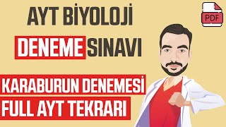 Çözmeden Sınava Girmeyin  AYT Biyoloji Denemeleri l Karaburun Denemesi l PDF [upl. by Esiuqram44]