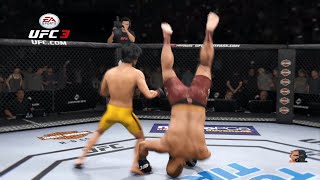 Bruce Lee Vs Zangief  REMARKABLE MUSTSEE EA Sports UFC 3 [upl. by Nylad]