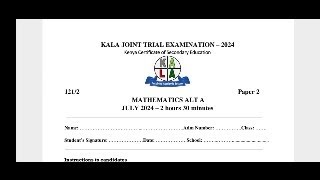 KALAKENYA HIGH ALLIANCE HIGH LENANA SCHOOL amp ALLIANCE GIRLS JOINT EXAMINATION 2024 [upl. by Yrrag633]