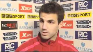 Cesc Fabregas interview postBirmingham match [upl. by Kartis849]