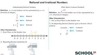 Rational and Irrational Numbers 8NS1 [upl. by Anerec]