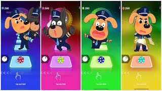 Sheriff Labrador Team 🆚️ Sheriff Labrador Who Is Best Tiles Hop EDM Rush [upl. by Aguie743]