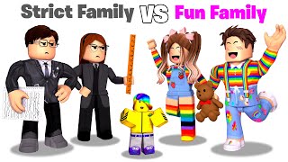 Roblox STRICT Family vs FUN Family 📝👪💖 [upl. by Stedmann]