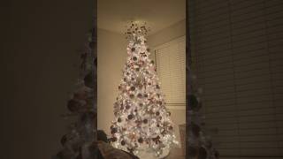 Christmas in July Pink Christmas bedroom tree is enjoyed all year [upl. by Aihtnys]