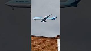 Korean Air cargo B 747 Approaching to Manchester airport London [upl. by Brucie]