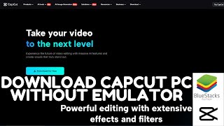 How To Download Capcut On Pc Without Bluestacks Or ANY EMULATOR [upl. by Krum]