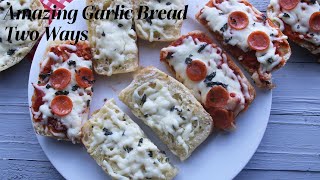 Delicious Cheesy Garlic Bread 2 Ways [upl. by Uella721]