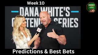 Dana White Contender Series Week 10 Predictions amp Best Bets [upl. by Ainnek158]