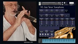 Robkoo Clarii mini and VG Jazz Tenor Saxophone sound library for NI Kontakt Vst plugin Wah effect [upl. by Georg]