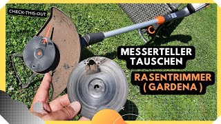 Messerteller tauschen  Rasentrimmer Gardena [upl. by Artimas218]