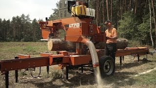 WoodMizer LT70 Mobile Sawmill  Europe [upl. by Zoller24]