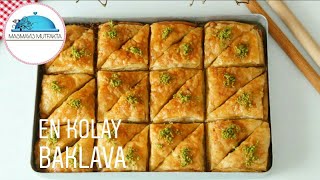 Artık tek tek Açmak Yok✔Çok Kolay Kat kat Çıtır EV BAKLAVASI Baklava Tarifi Masmavi3Mutfakta [upl. by Lebanna]